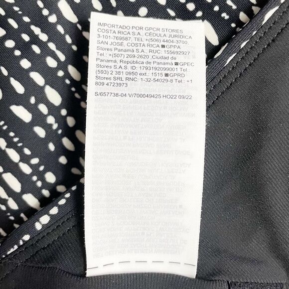 Athleta Hermosa One Piece Swimsuit Size Large Black White Dot Print Low Back - Picture 11 of 13